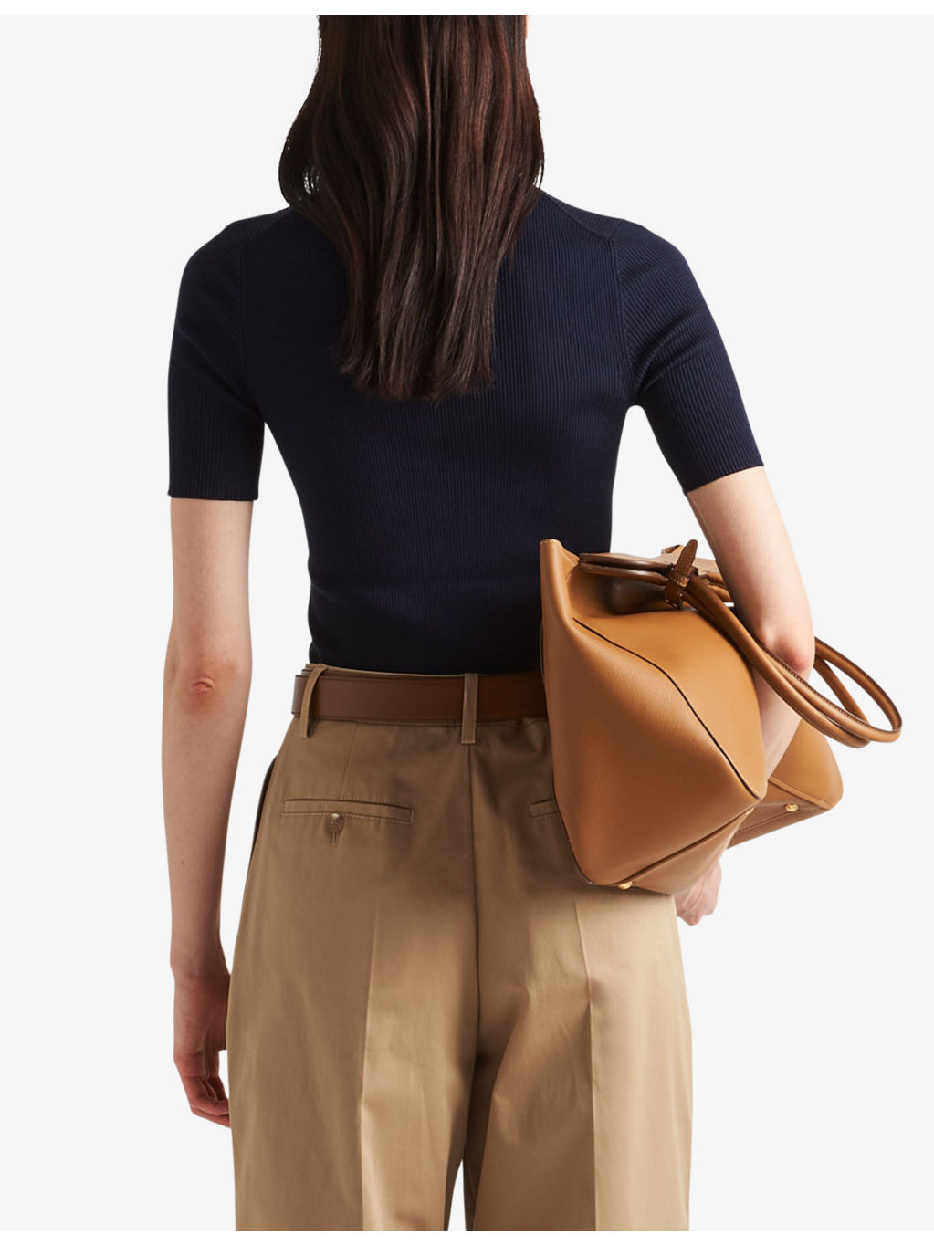 Branded knitted silk top - 4