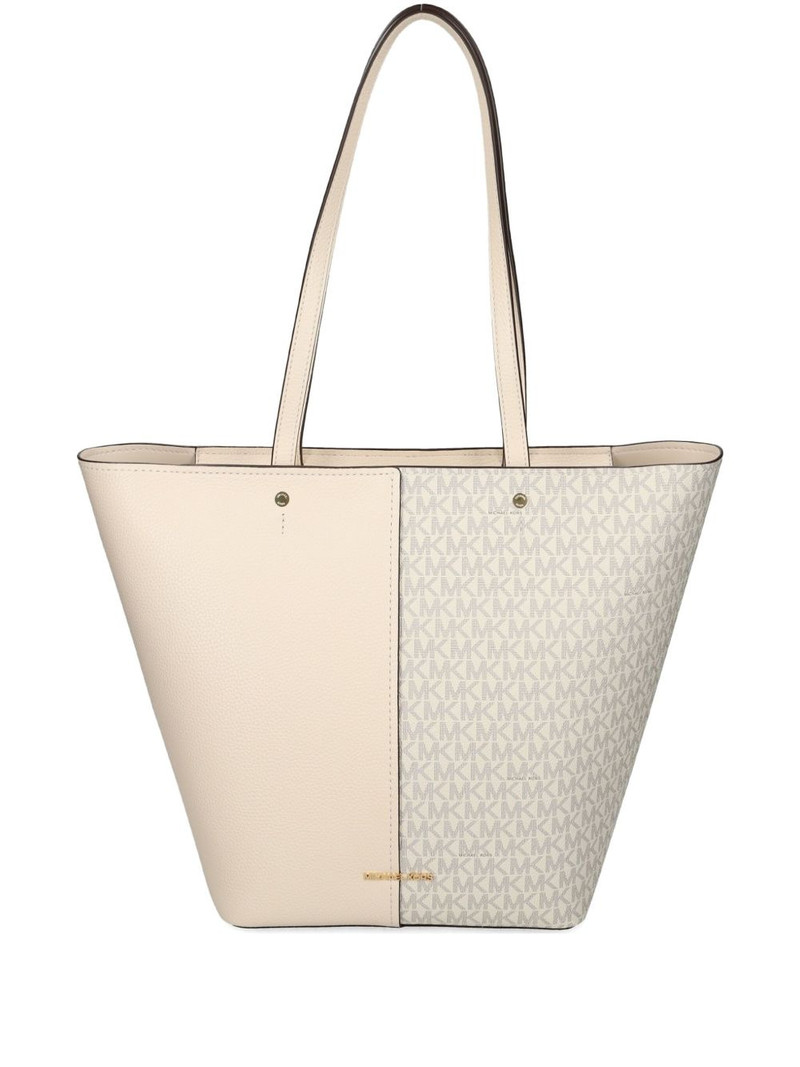 monogram panel tote bag 1