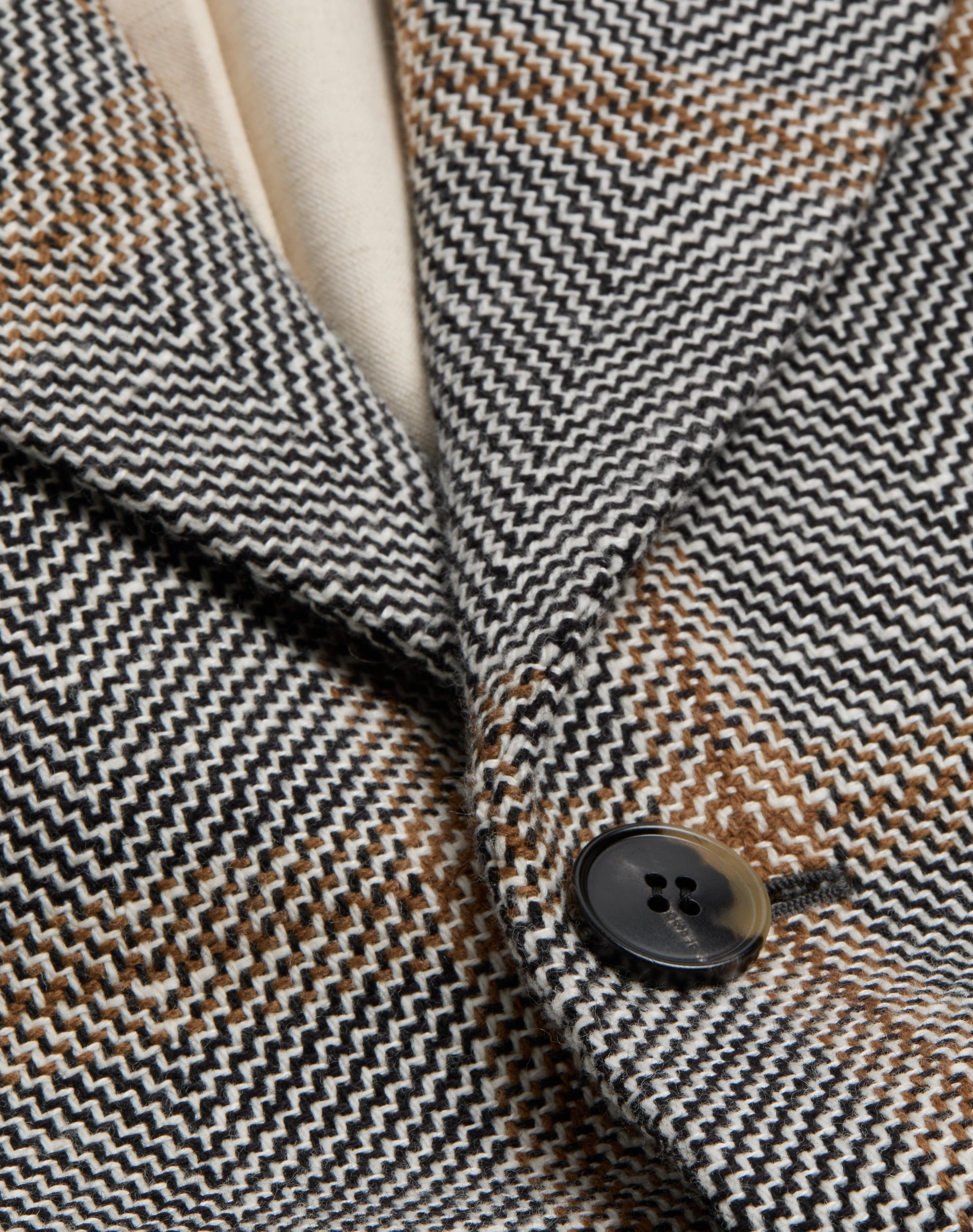 SINGLE-BREASTED WOOL BLEND JACKET WITH CHECK PATTERN - 2