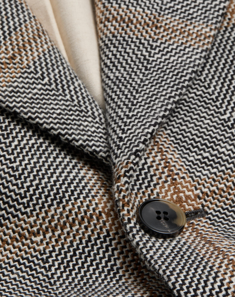 Valentino SINGLE-BREASTED WOOL BLEND JACKET WITH CHECK PATTERN outlook