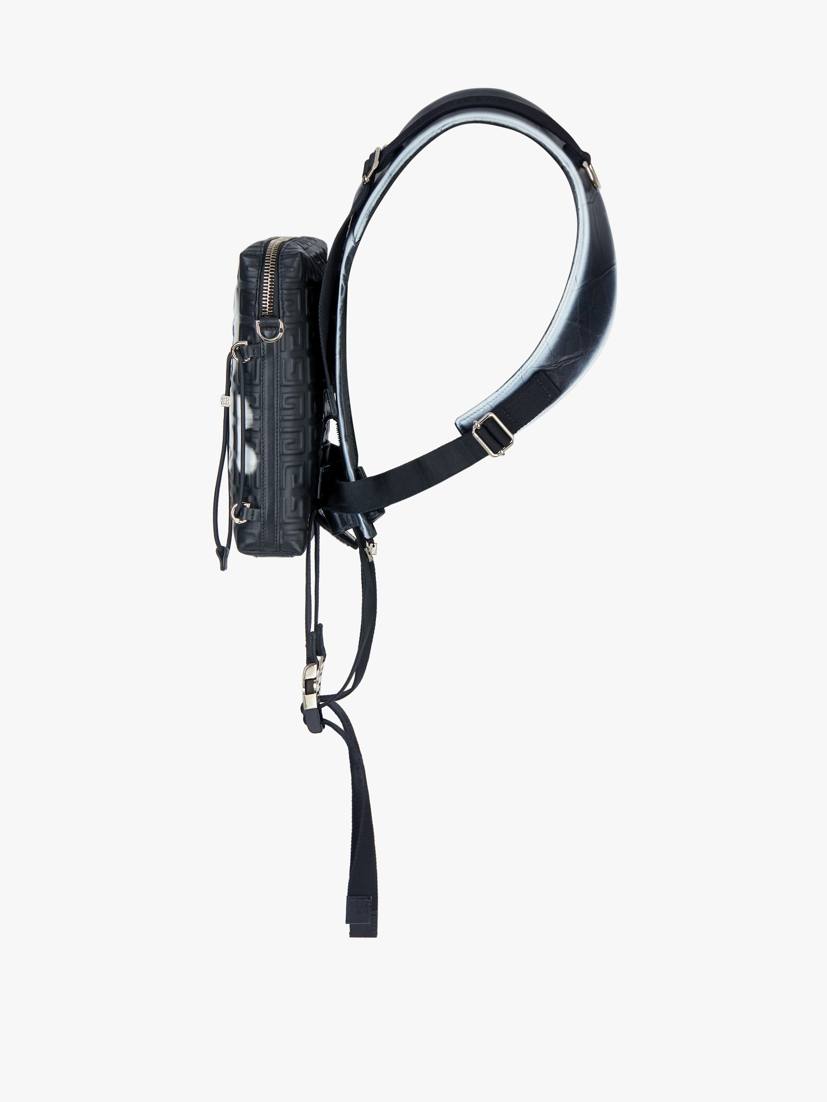 VENTURE BACKPACK IN LEATHER WITH TAG EFFECT PRINTS - 3