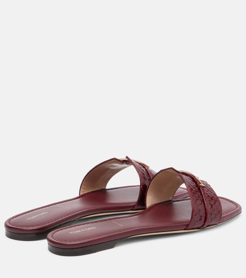 Julianne croc-effect leather slides 2