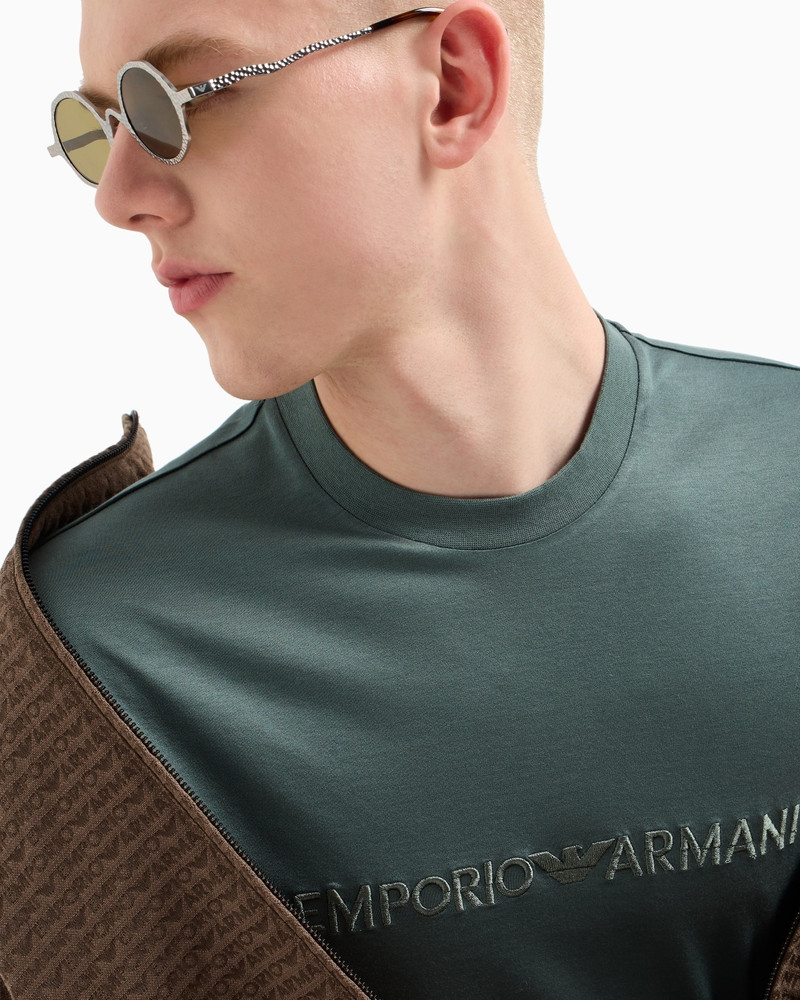 ASV JERSEY-LYOCELL BLEND T-SHIRT WITH EMPORIO ARMANI EMBROIDERY 5