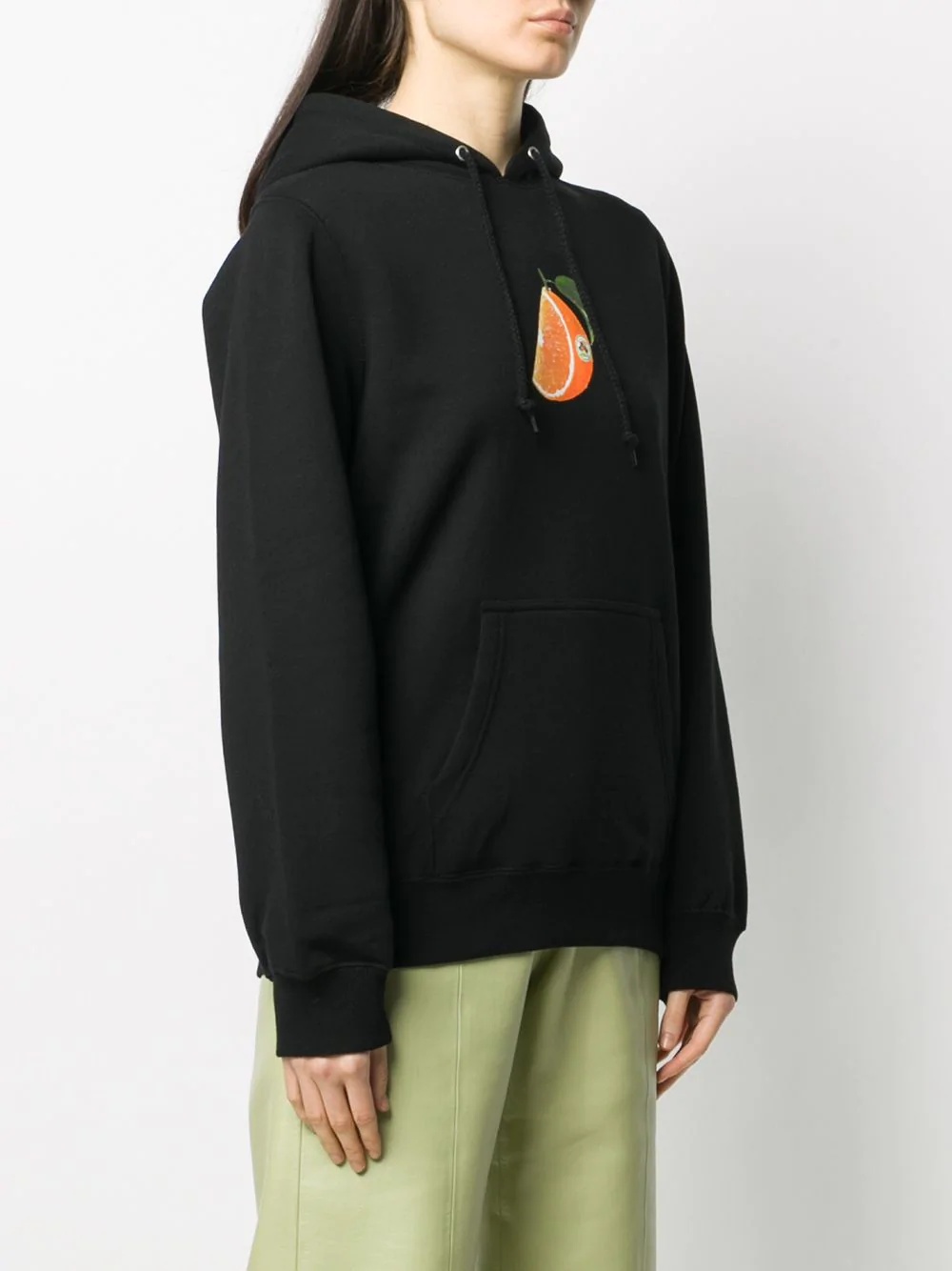 orange print hoodie - 3