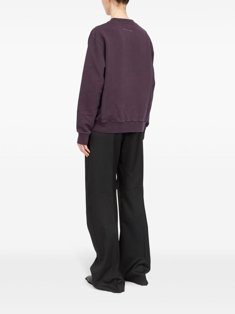 Numbers-print cotton sweatshirt - 5