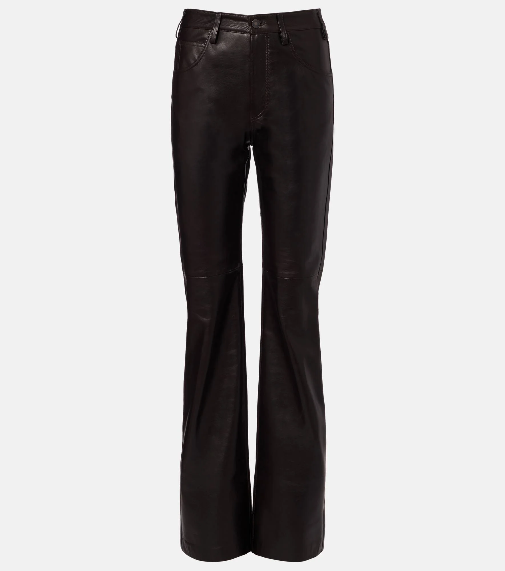 Leather bootcut pants - 1
