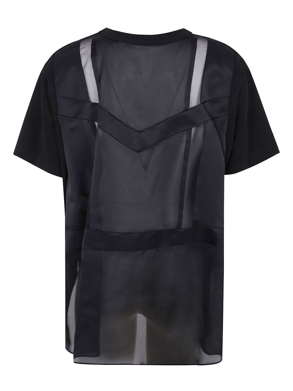 Sacai Women Nylon Twill Mix Cotton Jersey T-Shirt - 5