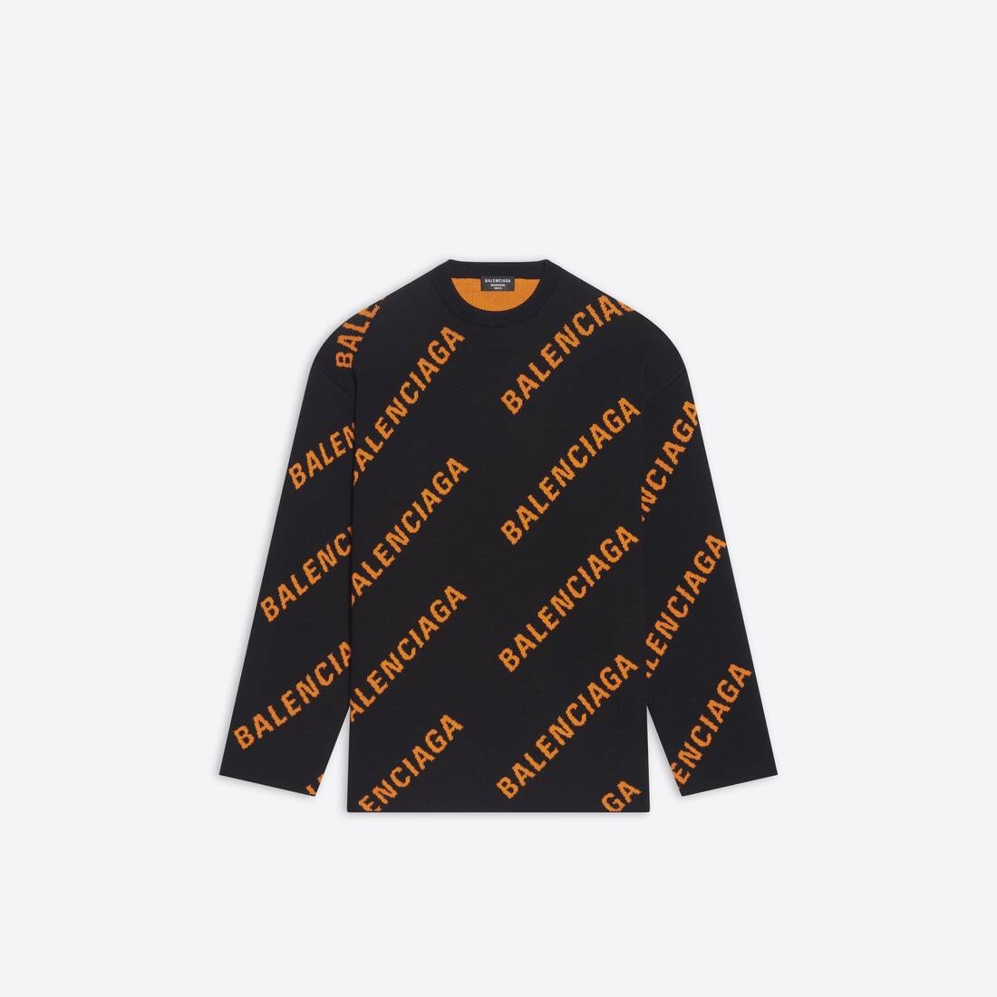 Men's Year Of The Tiger Allover Logo Sweater in Black - 1