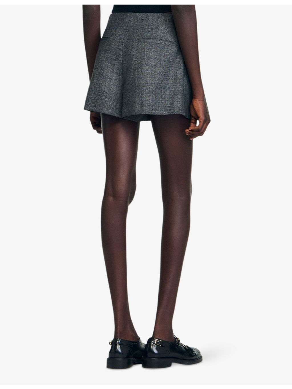 Belted-Waist High-Rise Pleated Stretch-Woven Shorts - 4