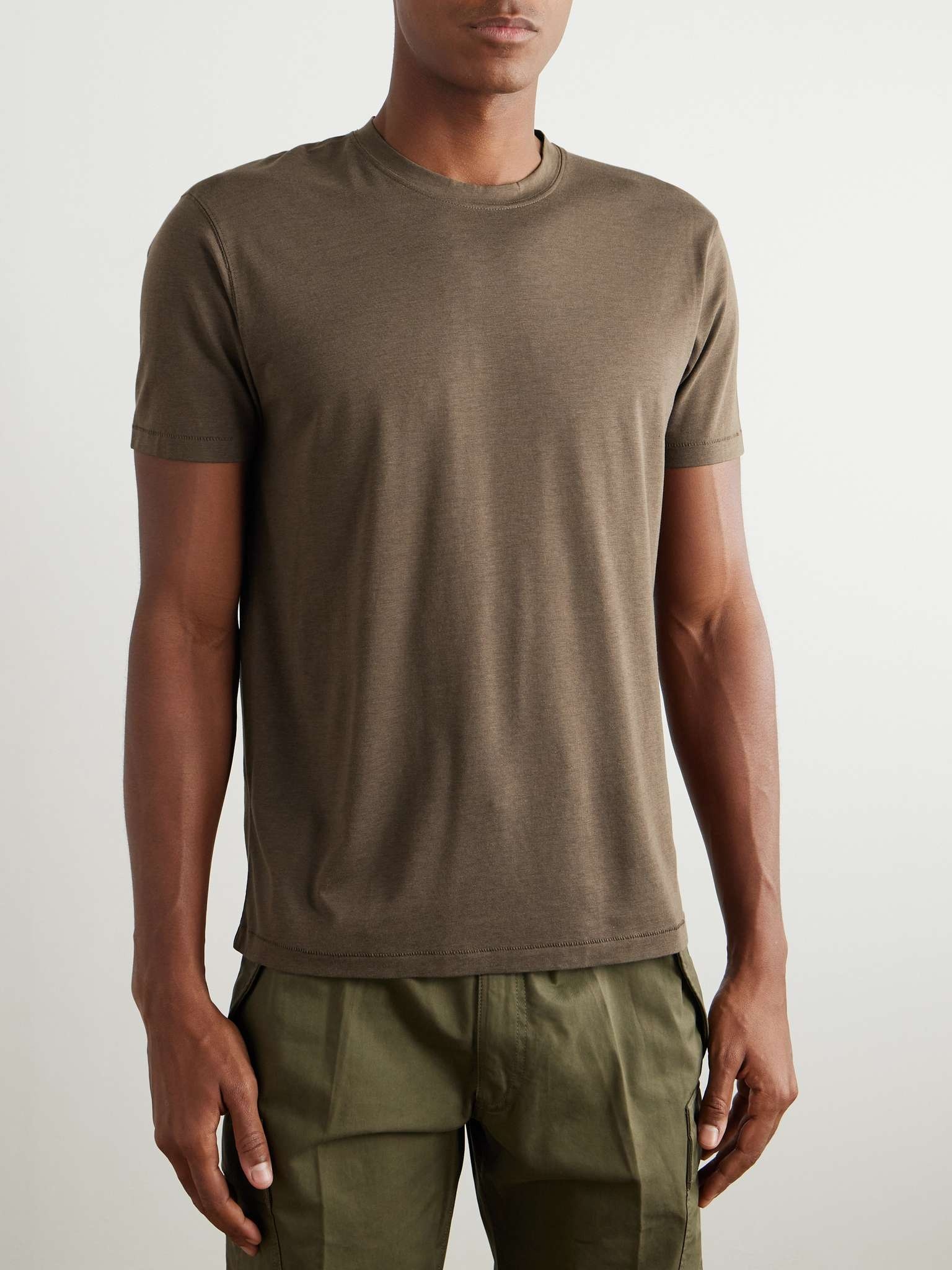 Slim-Fit Lyocell and Cotton-Blend Jersey T-Shirt - 3