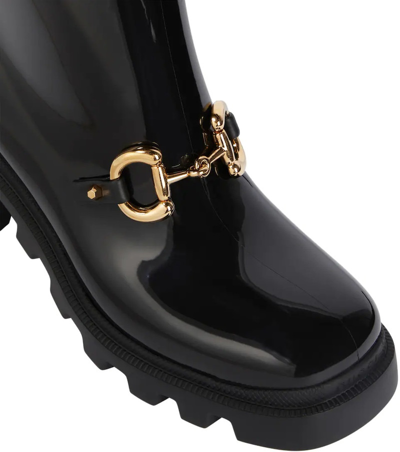 Horsebit rubber knee-high boots 6