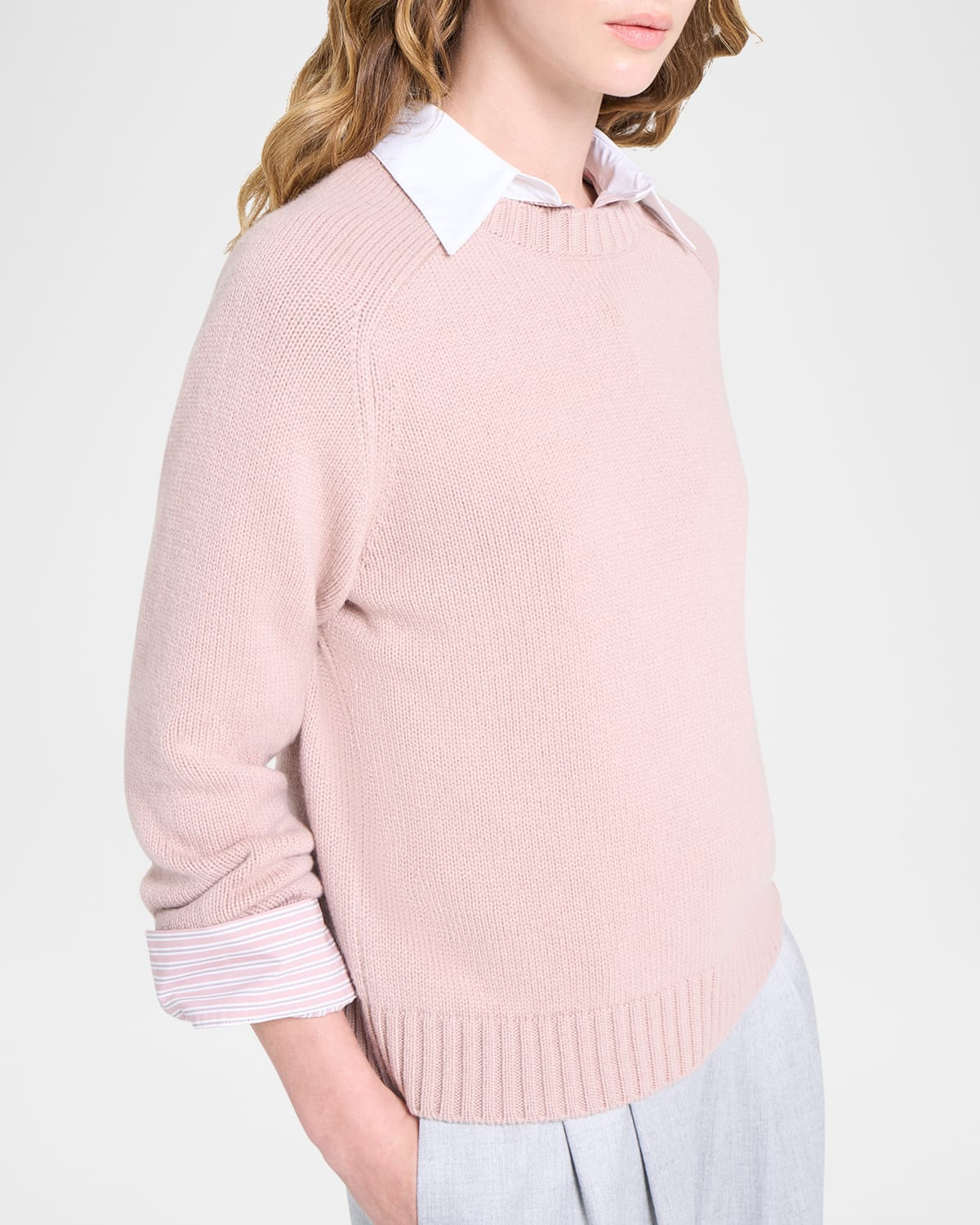 New Jill Crewneck Cashmere Pullover - 6