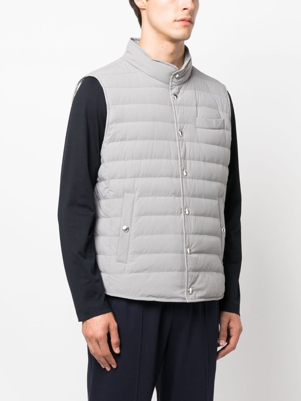 quilted padded down gilet - 3