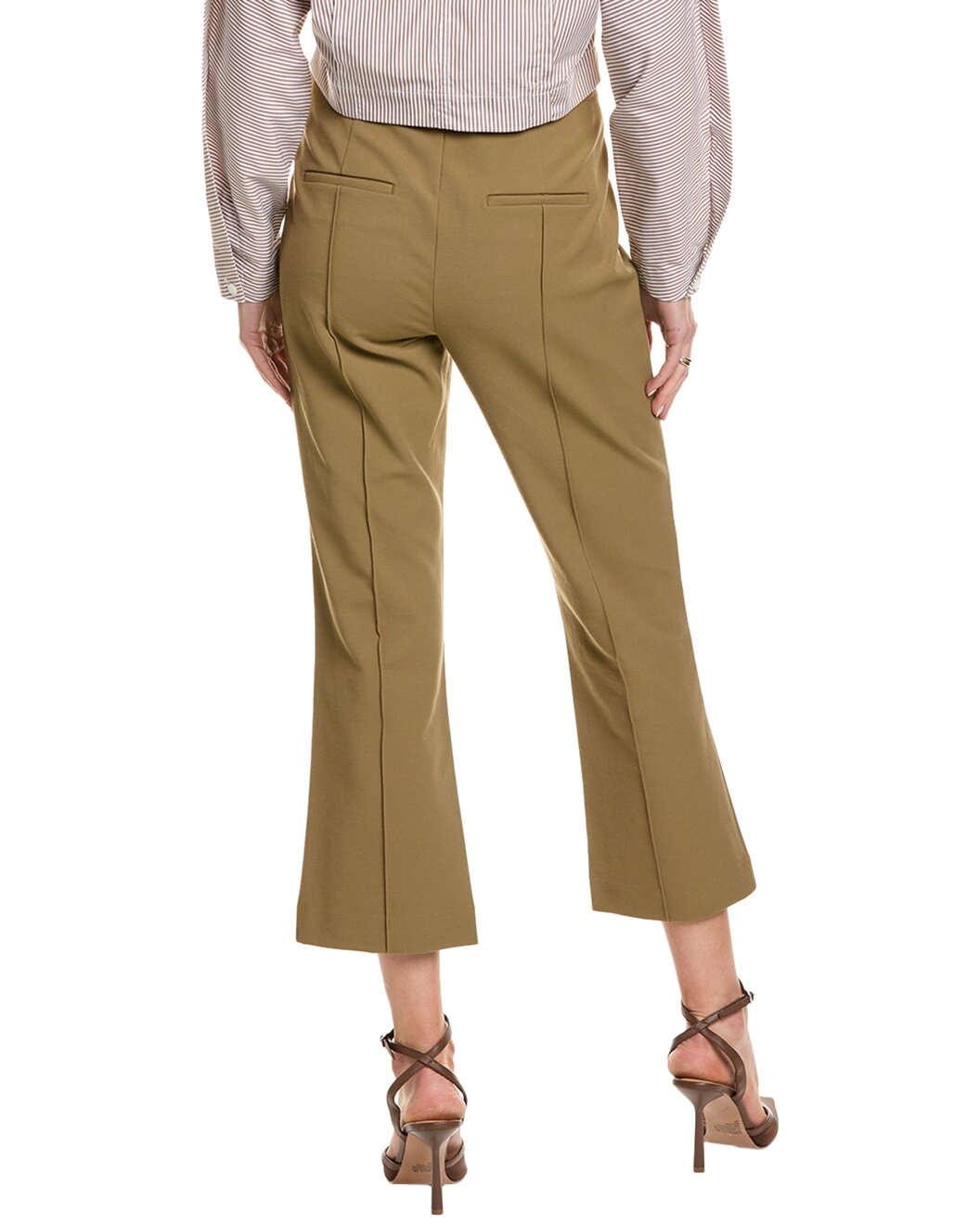 Vince Mid Rise Pintuck Crop Flare Pant - 2
