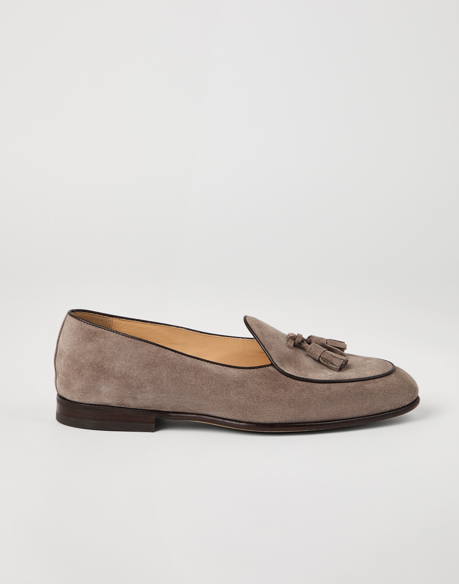 Suede Belgian loafer with tassels - 5
