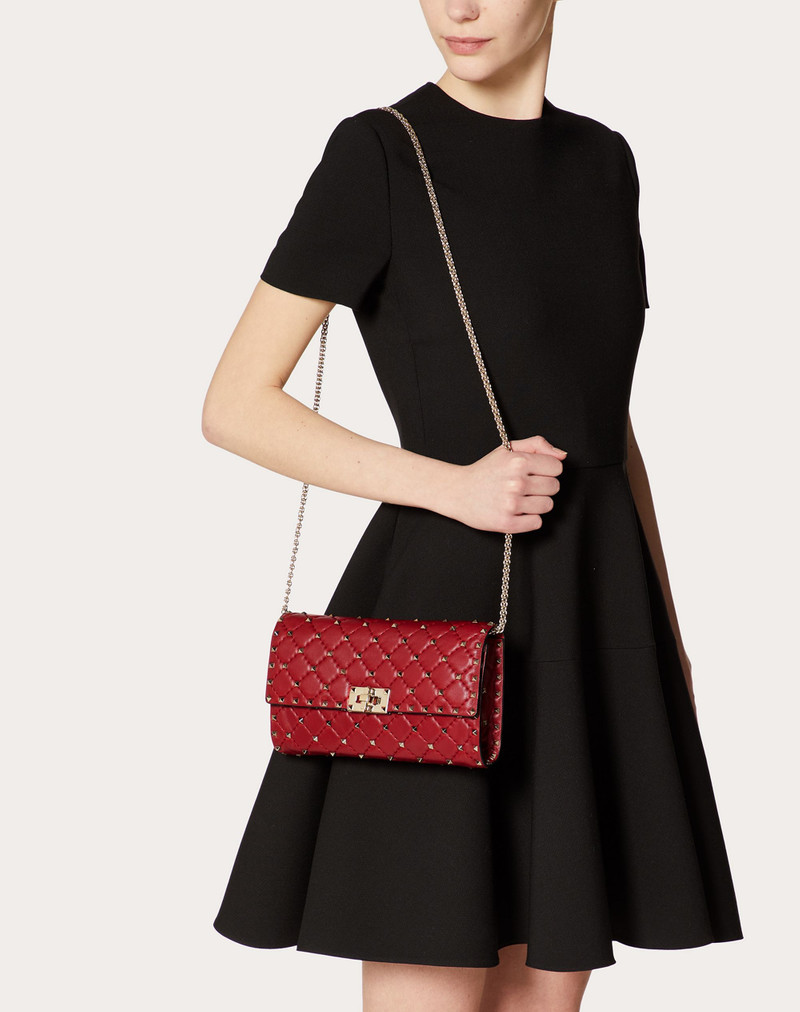 Rockstud Spike Nappa Leather Crossbody Clutch Bag 6