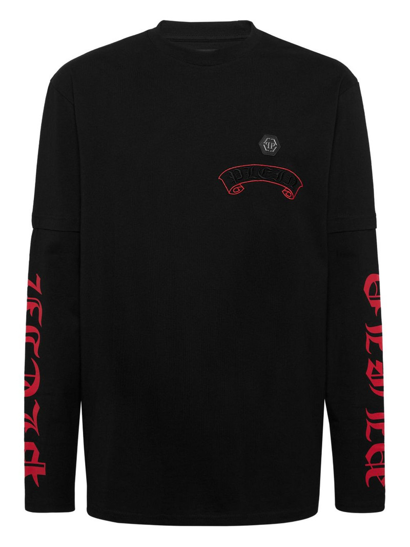 logo-embroidered t-shirt 1