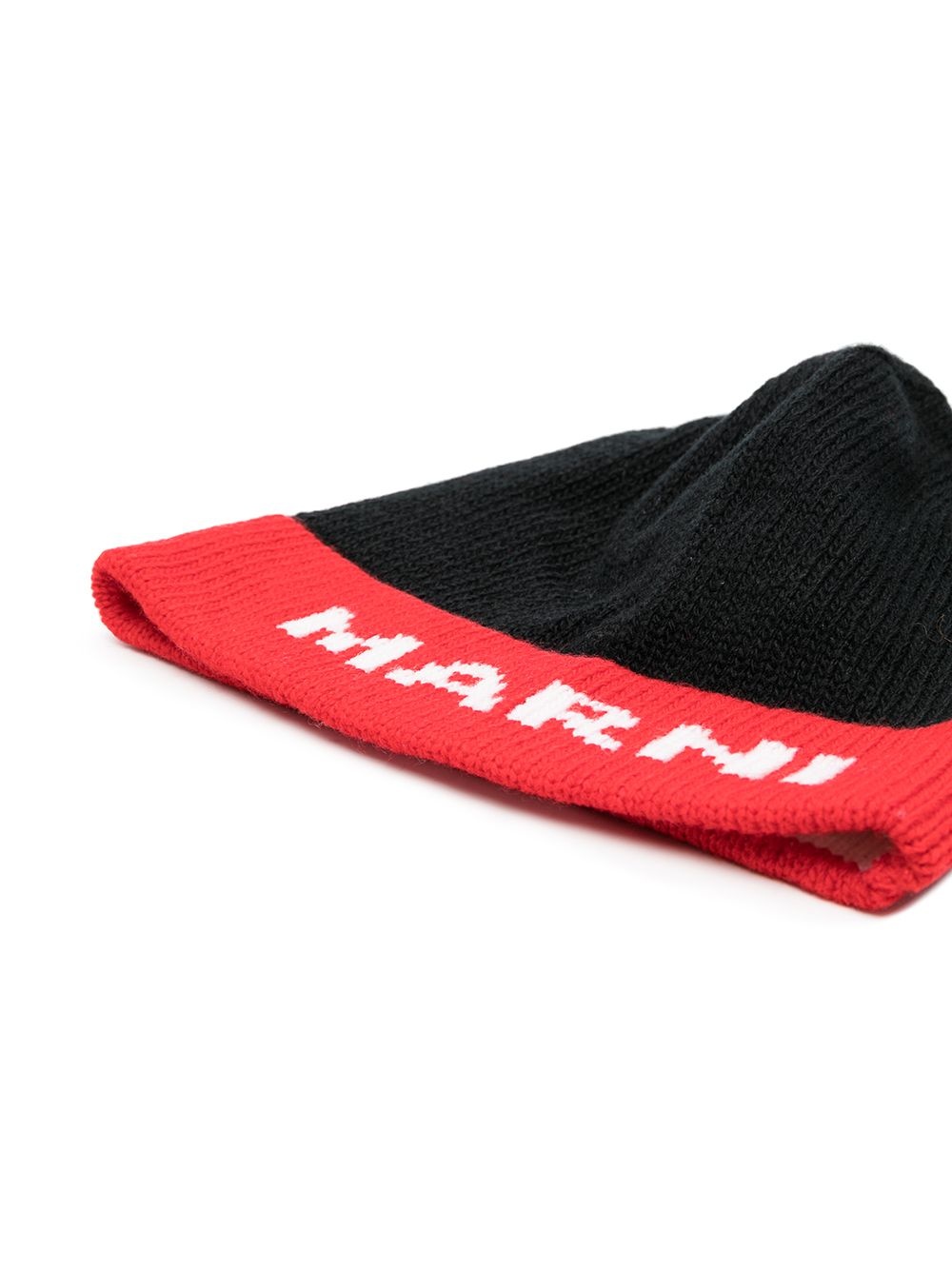 intarsia logo beanie - 2