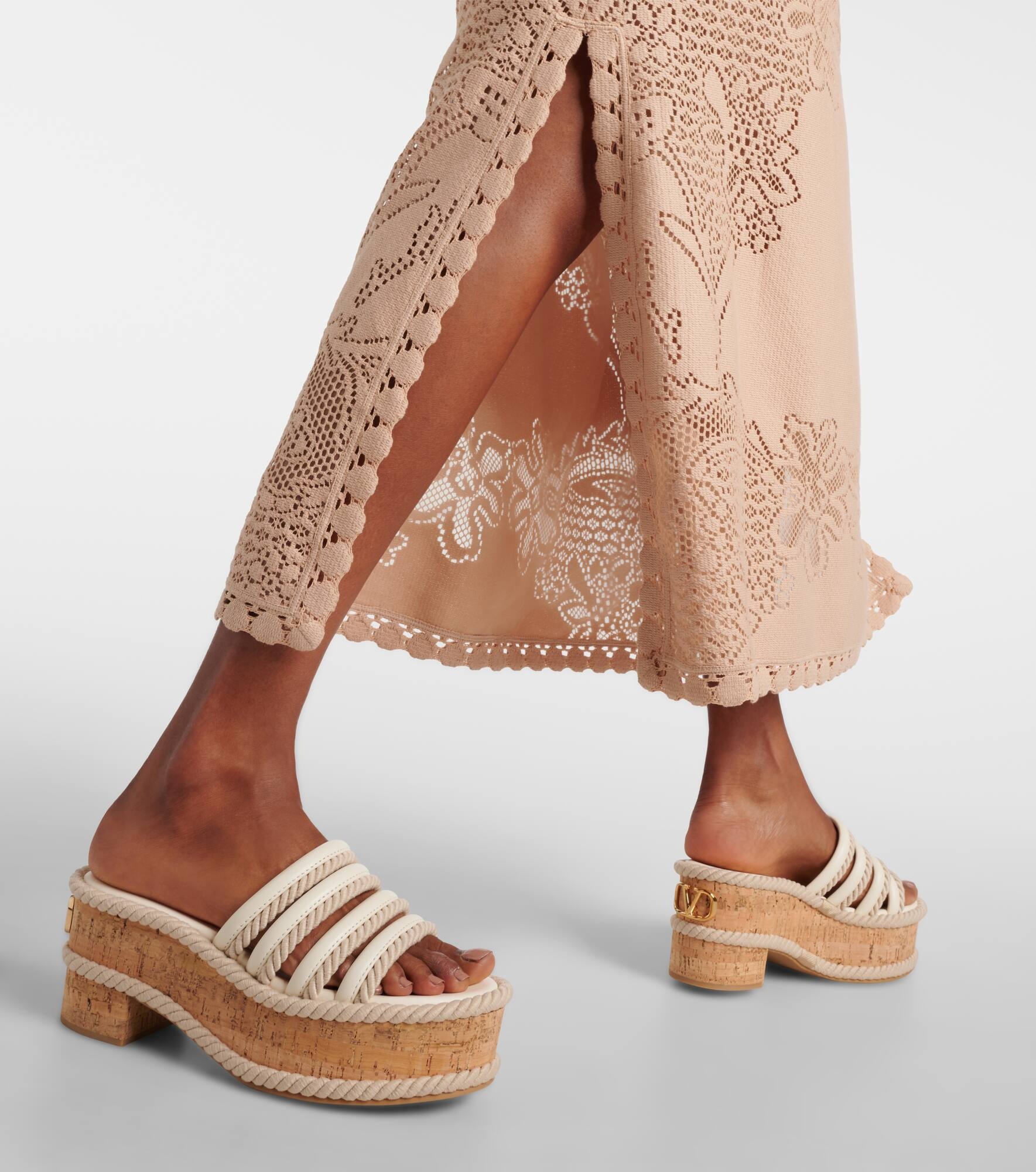 VLogo Summerblocks leather platform mules - 4