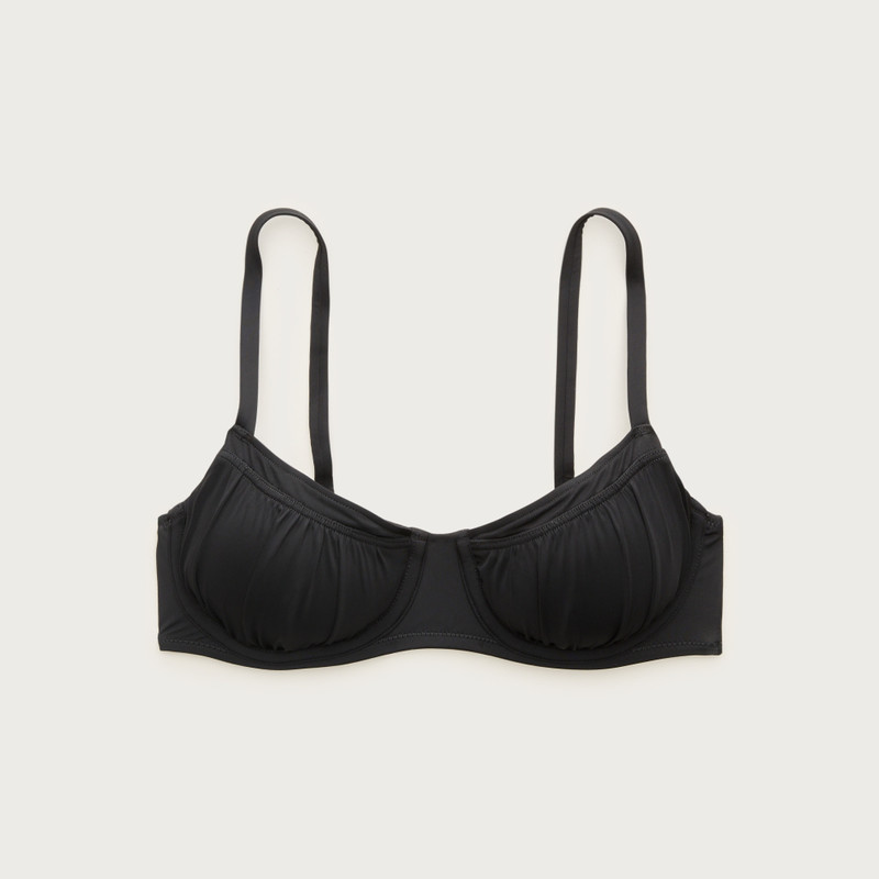 Ruched underwire bikini top 1