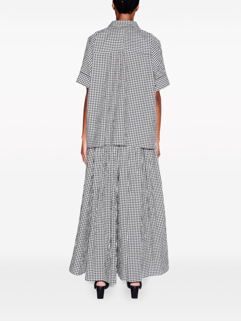 gingham quarter-zip shirt - 4