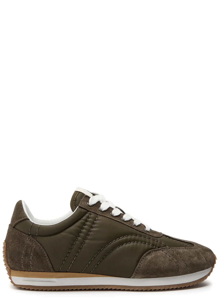 Toteme Panelled Nylon and Suede Sneakers - 1