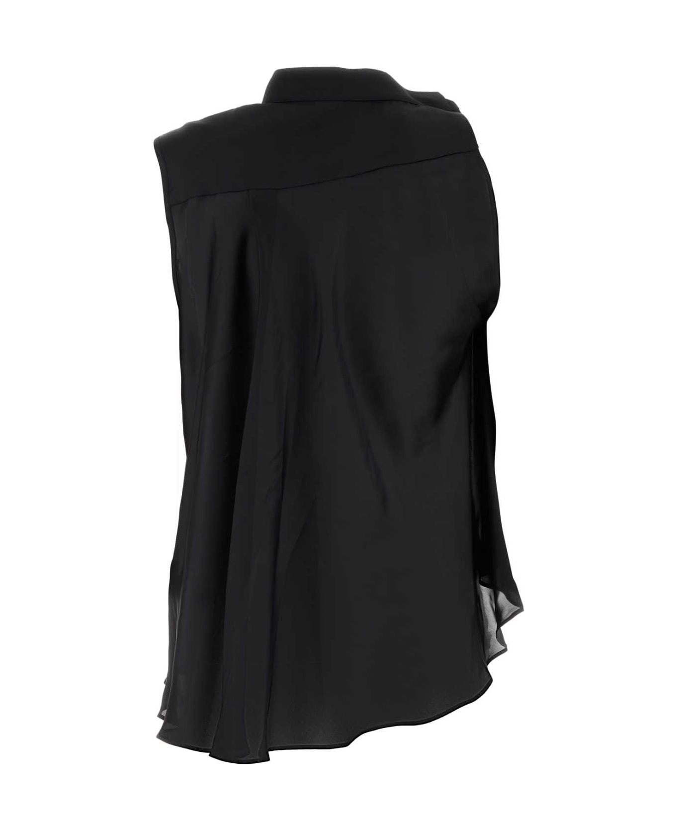 Black Satin Top - 2