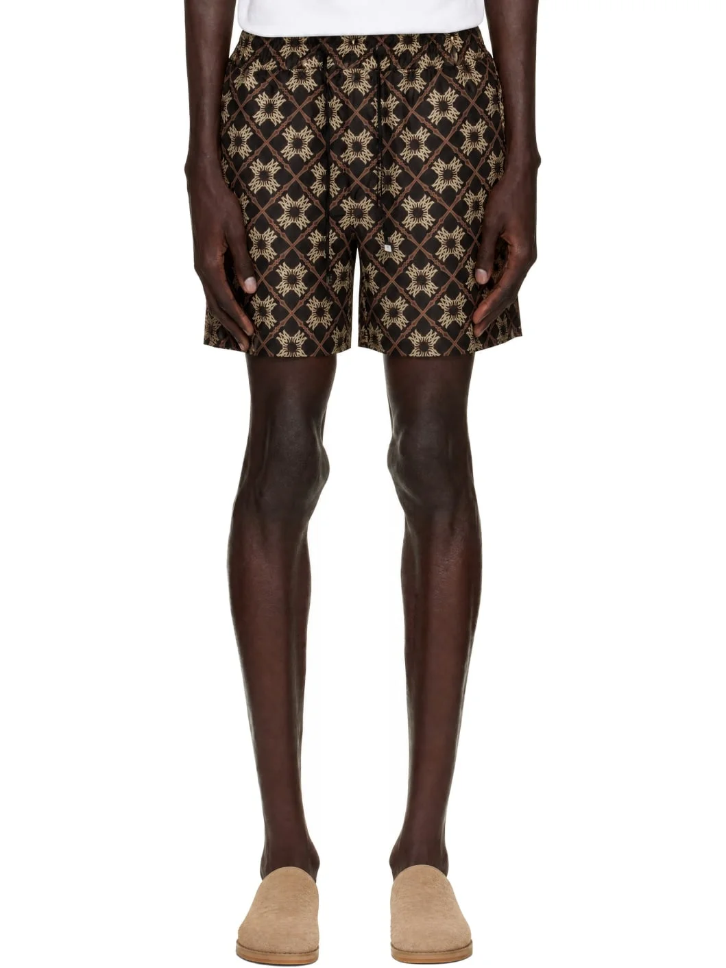 Brown MA Quad Pull On Shorts - 1