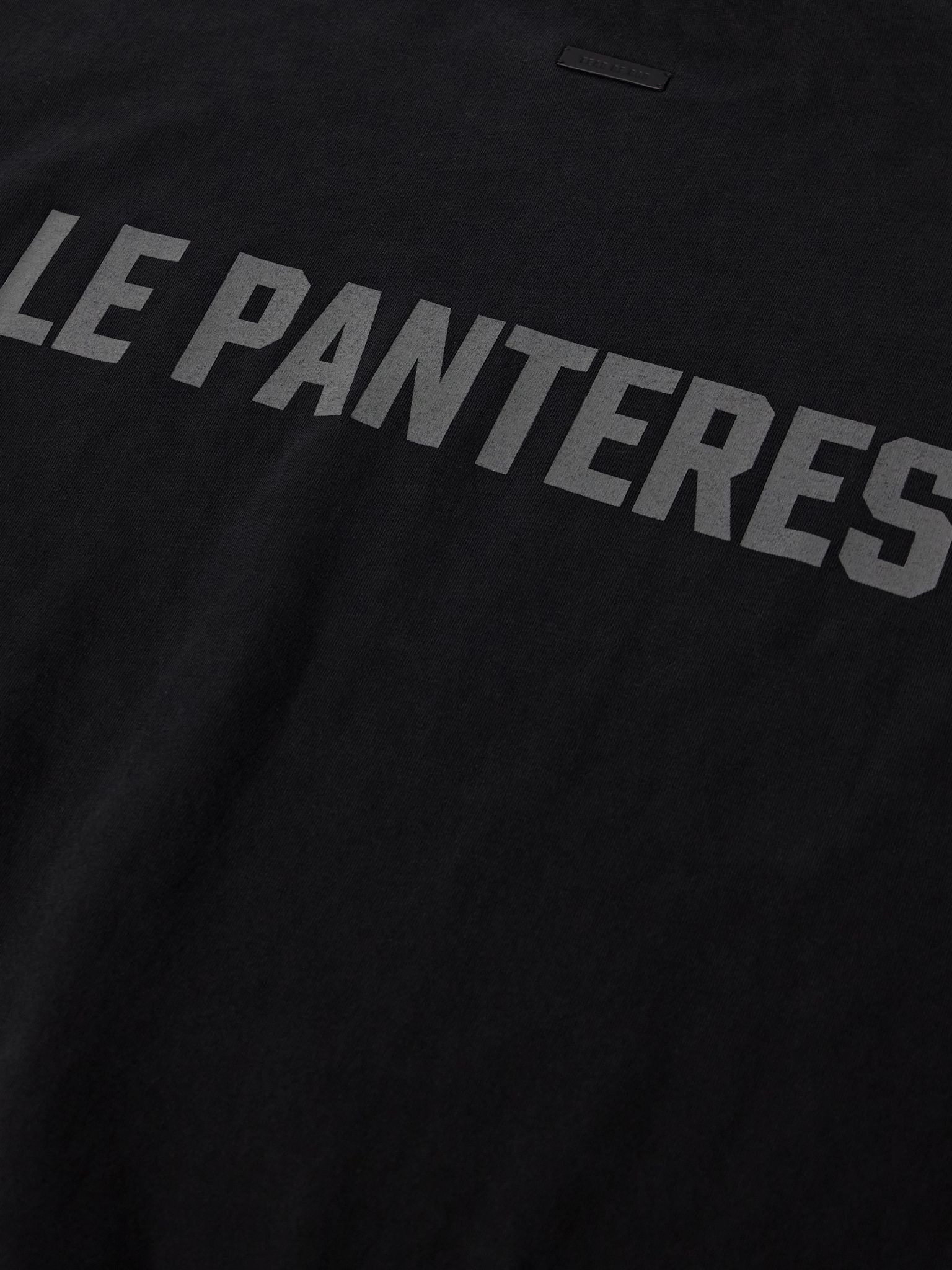 Les Panteres Oversized Printed Cotton-Jersey T-Shirt Black - 5