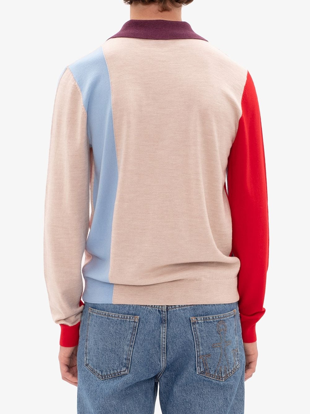 colourblock polo jumper - 4