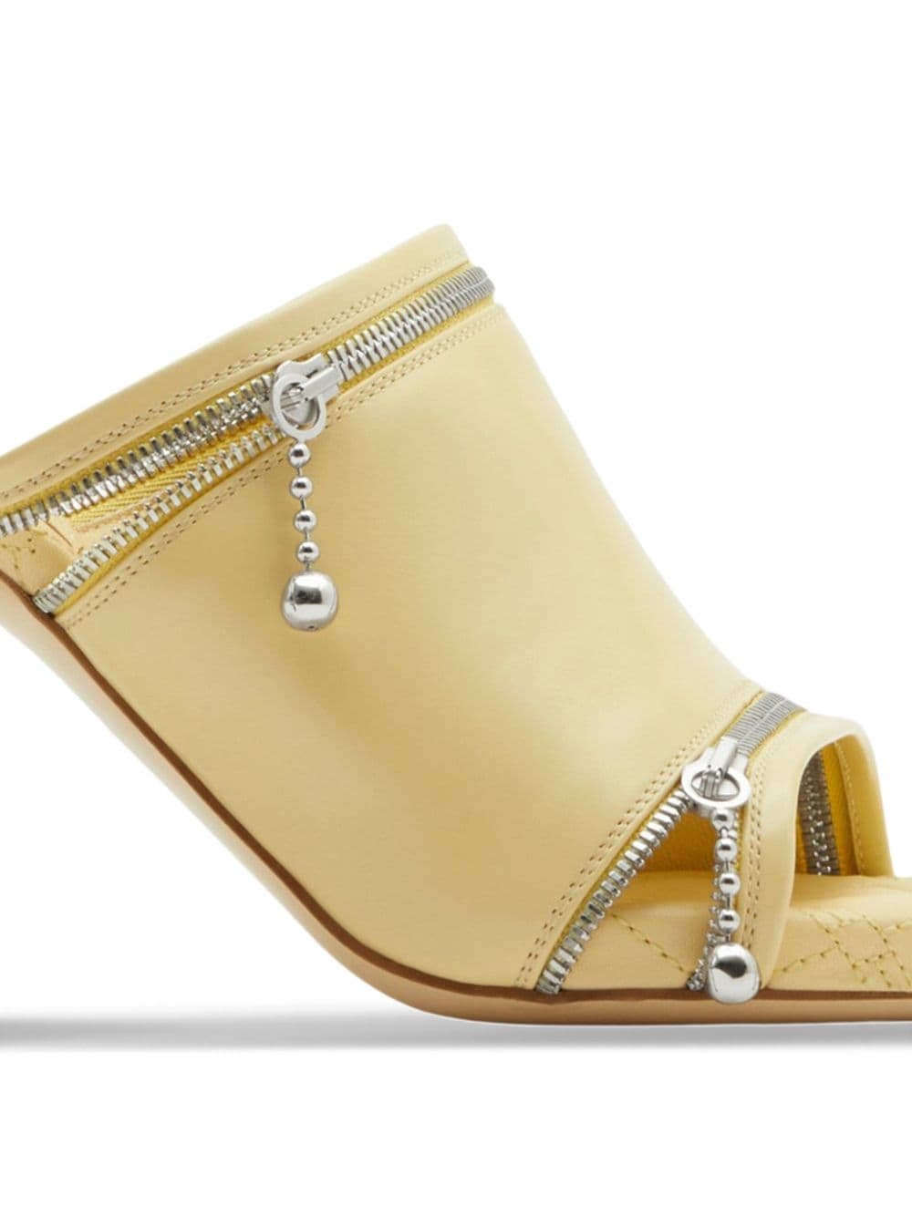 85mm decorative-zip leather sandals - 2
