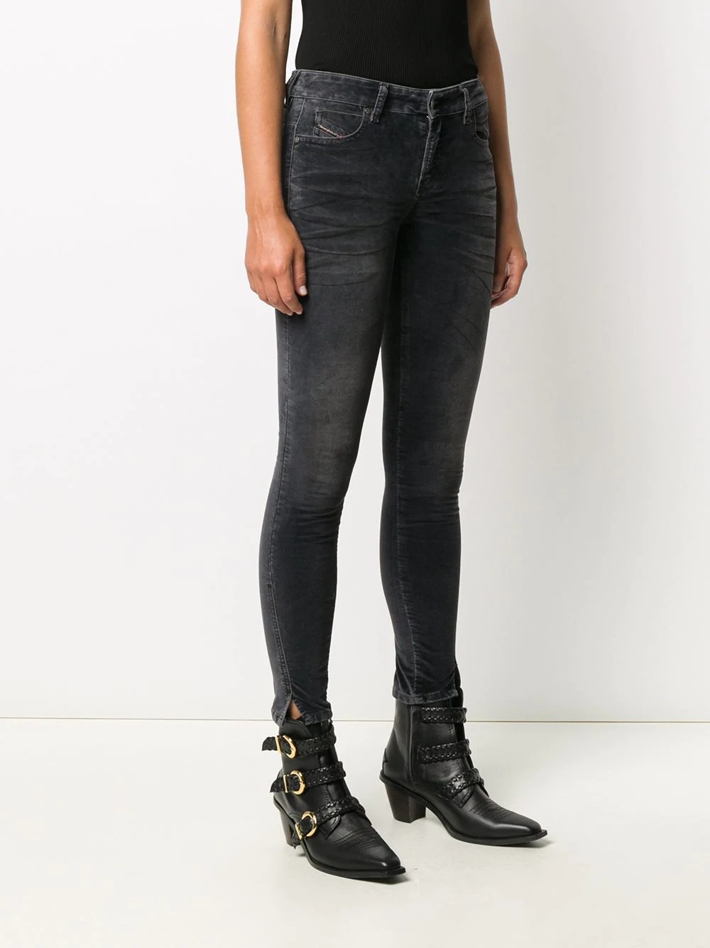 slim-fit mid rise jeans - 3