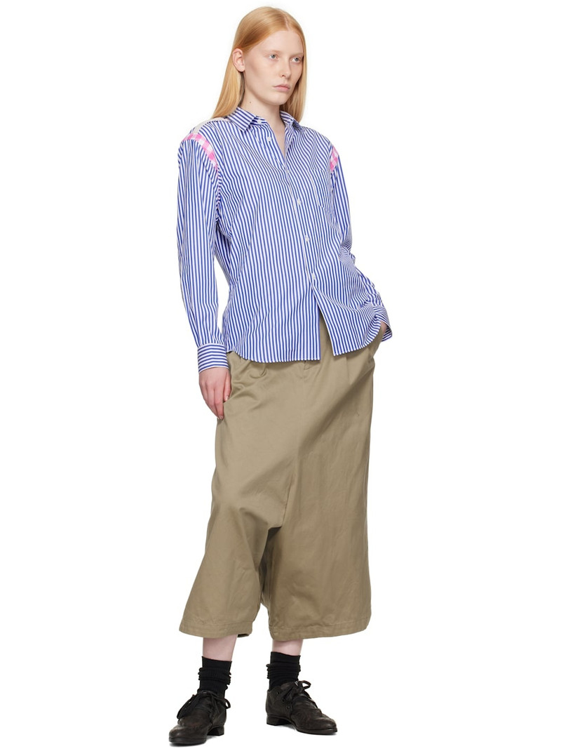 Comme des Garçons Comme des Garçons Khaki Cotton Twill Garment Washed Trousers outlook