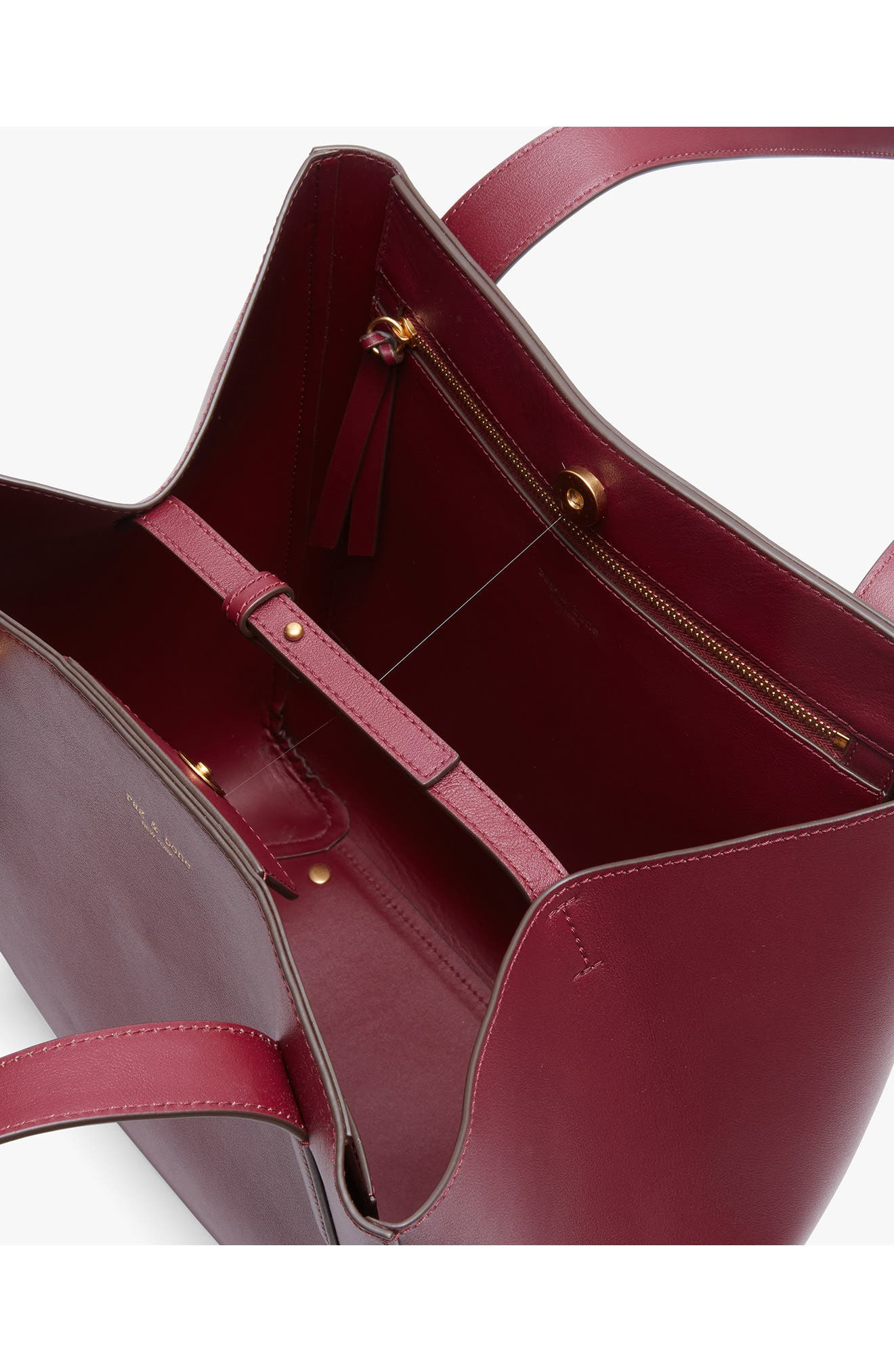 rag & bone Parker Leather Tote in Garnet at Nordstrom - 3