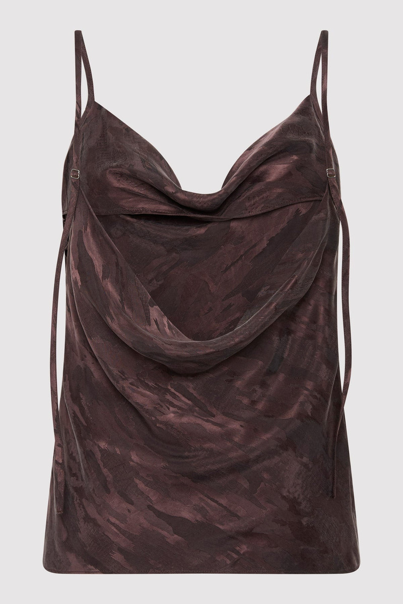 ST. AGNI Bias Slip Cami - Chocolate Plum outlook