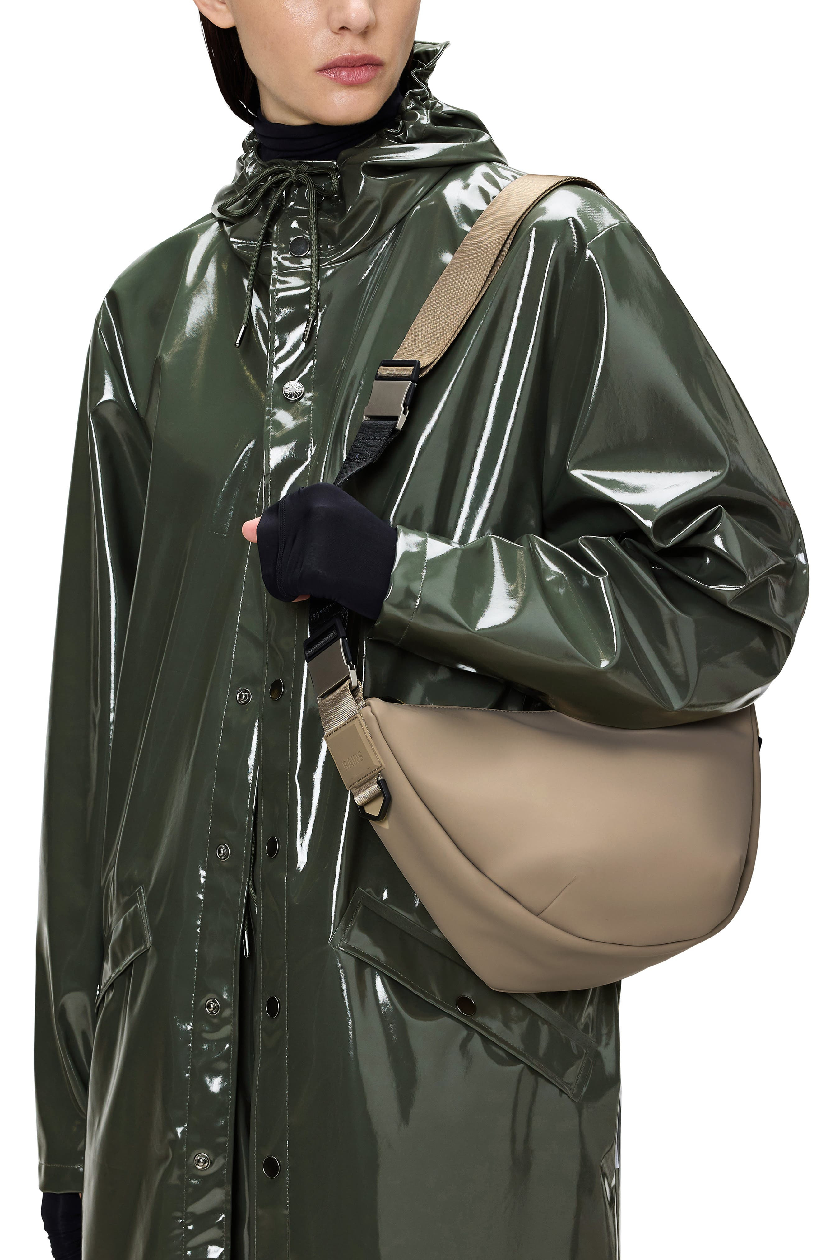 Rains Valera Waterproof Shoulder Bag in Beige at Nordstrom - 2