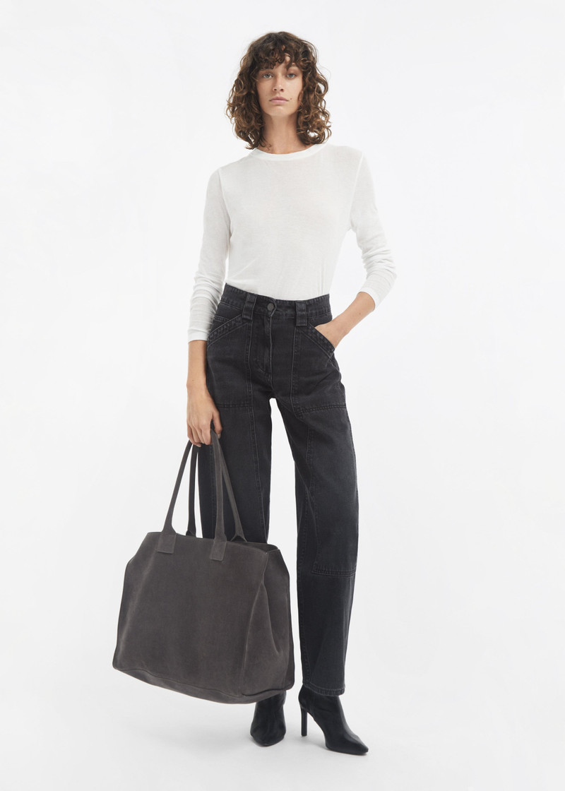 Large Tote Bag in Suede 5