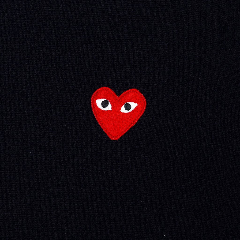 COMME DES GARCONS PLAY CREWNECK SWEATER - NAVY - 4