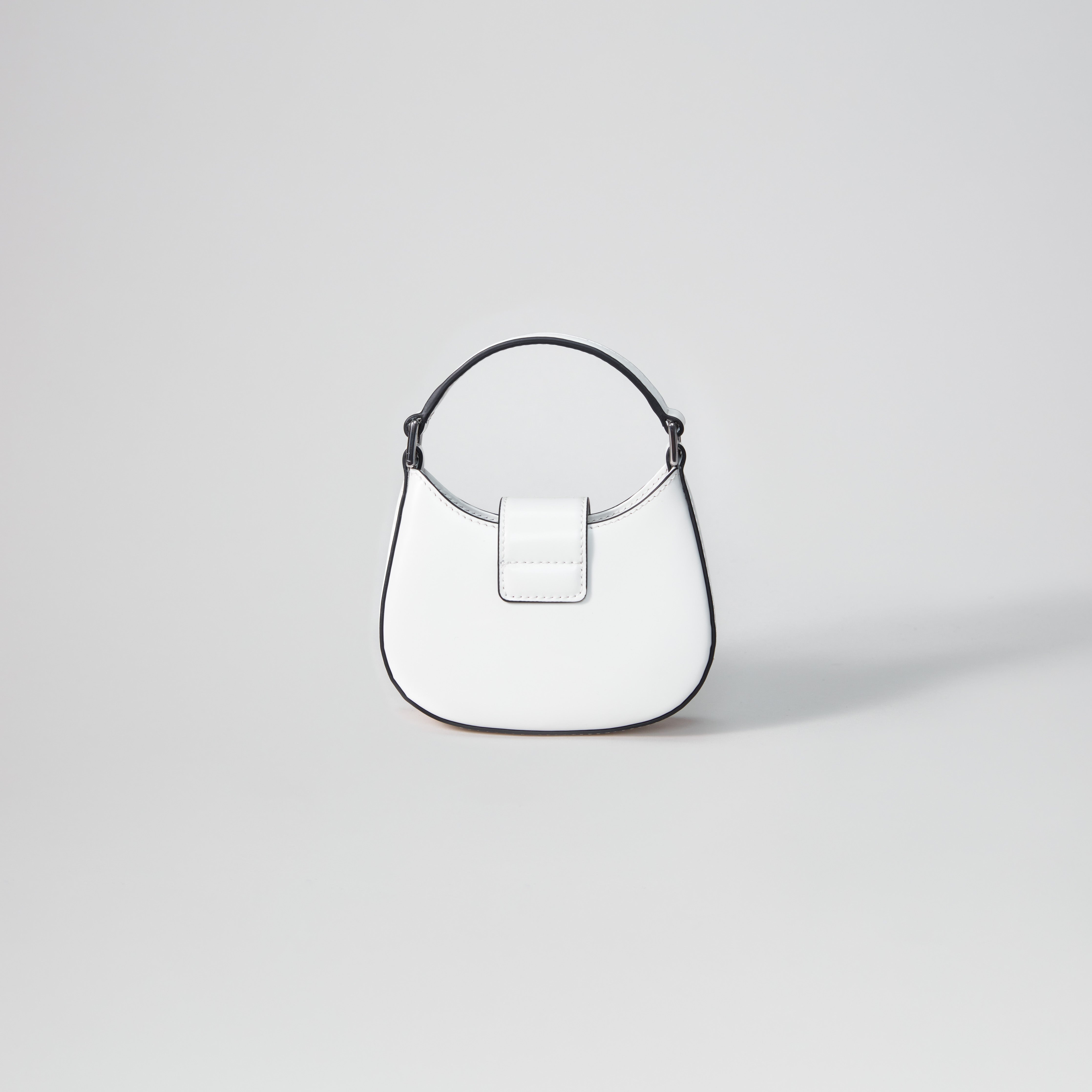 White Crescent Bow Micro Bag - 3