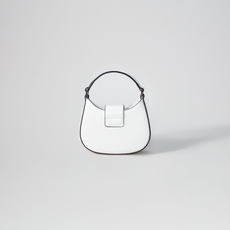 White Crescent Bow Micro Bag 3