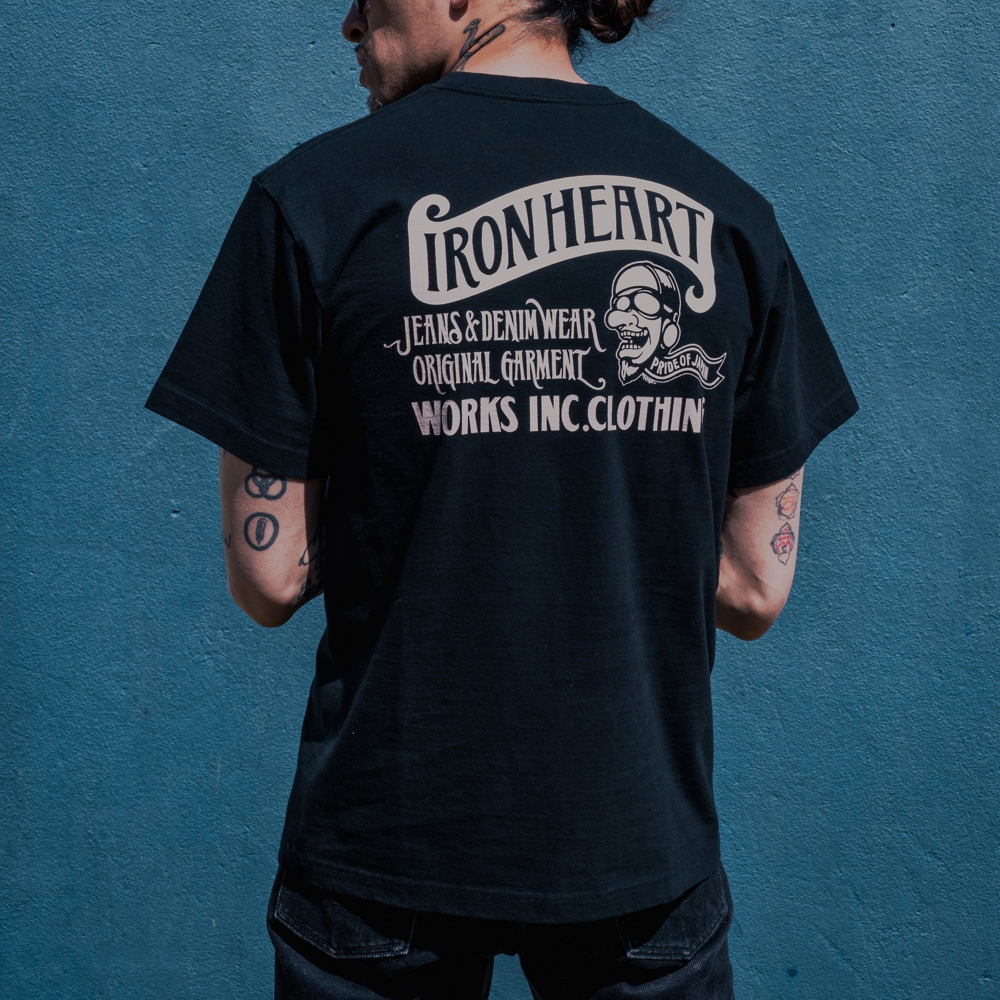 IHPT-2301-BLK 7.5oz Printed Loopwheel Crew Neck T-Shirt - Black - 5