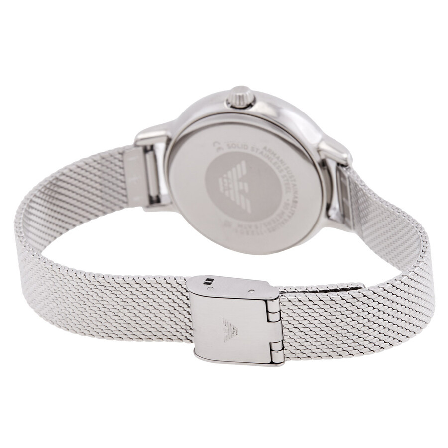 Emporio Armani Cleo Quartz Crystal Silver Dial Ladies Watch AR80065SET - 3
