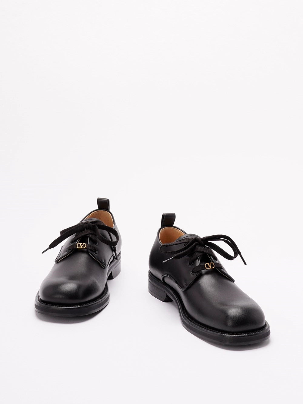 Valentino Garavani Men `Valentino Garavani Punx` Leather Derbies - 2