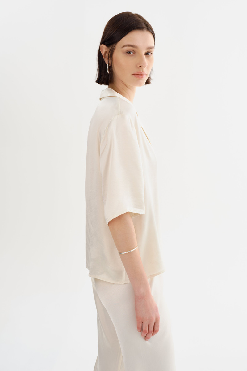 SARAI | Satin Short Sleeve Shirt 5