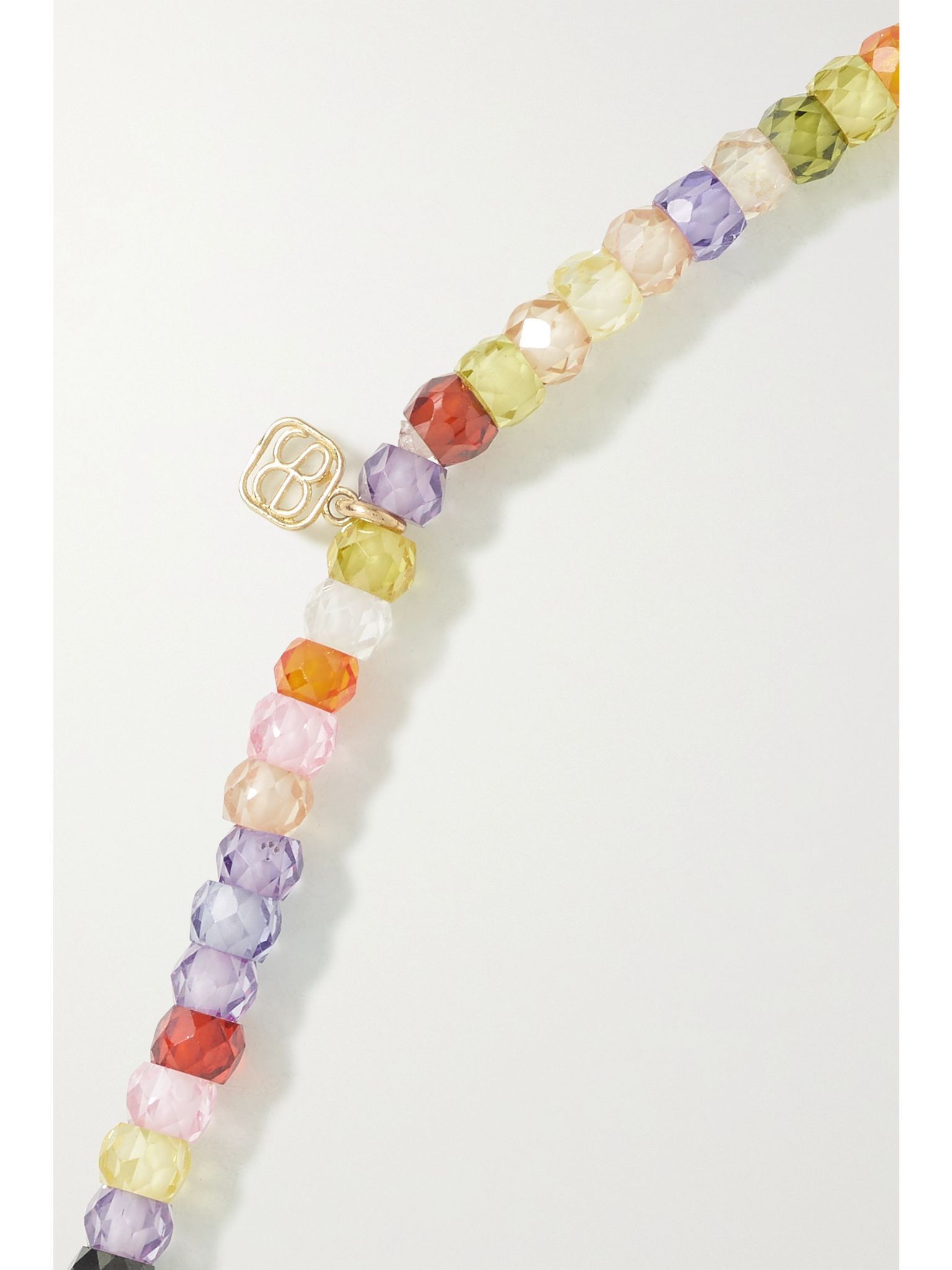 Mini Evil Eye 14-karat gold, enamel and zirconia bracelet Gold - 3