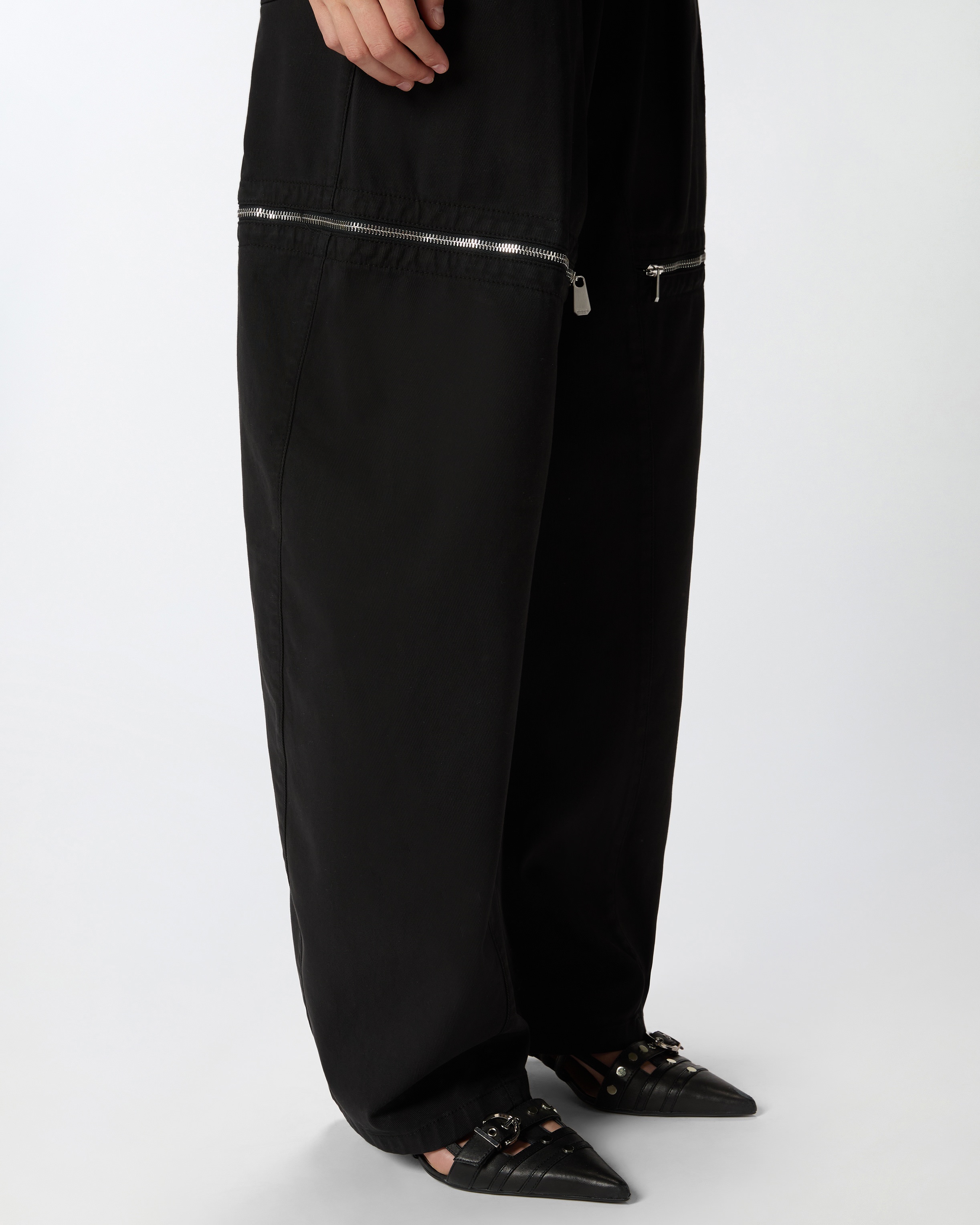 BALLOON TROUSERS WITH MID-THIGH ZIP - 5