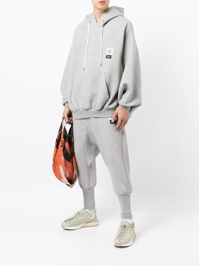 Fumito Ganryu drop-crotch cotton track pants outlook