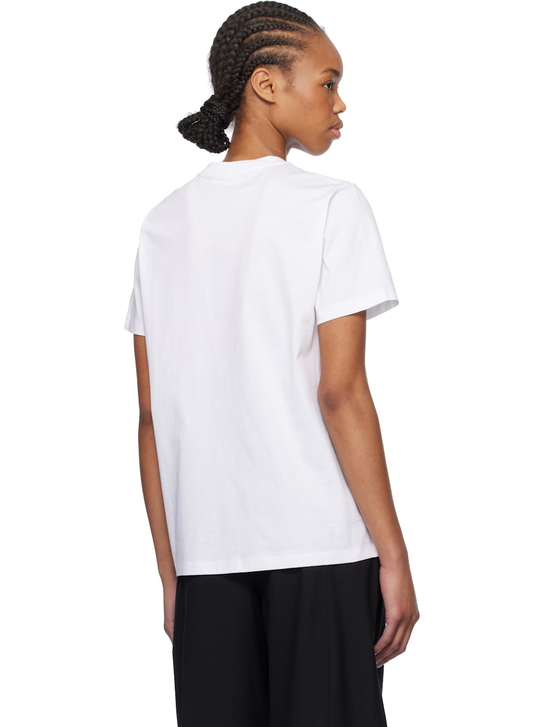 White Basic Jersey Kittens Relaxed T-shirt - 3
