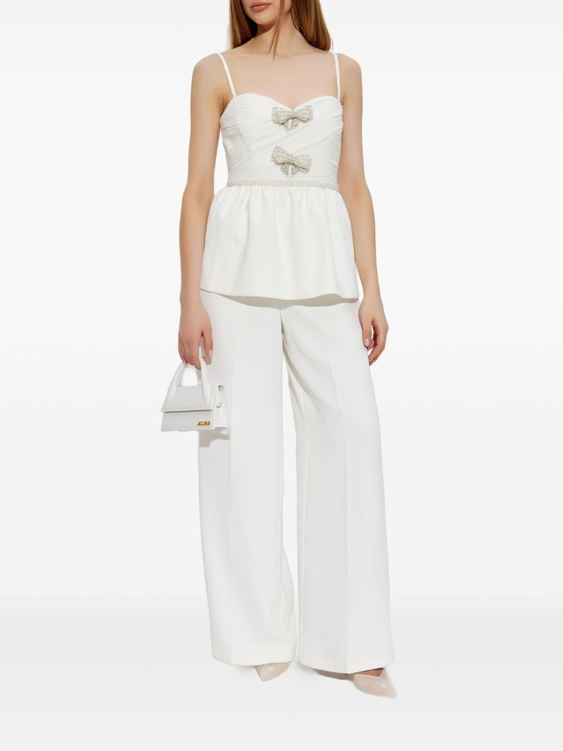 self-portrait bow-detailing jumpsuit outlook