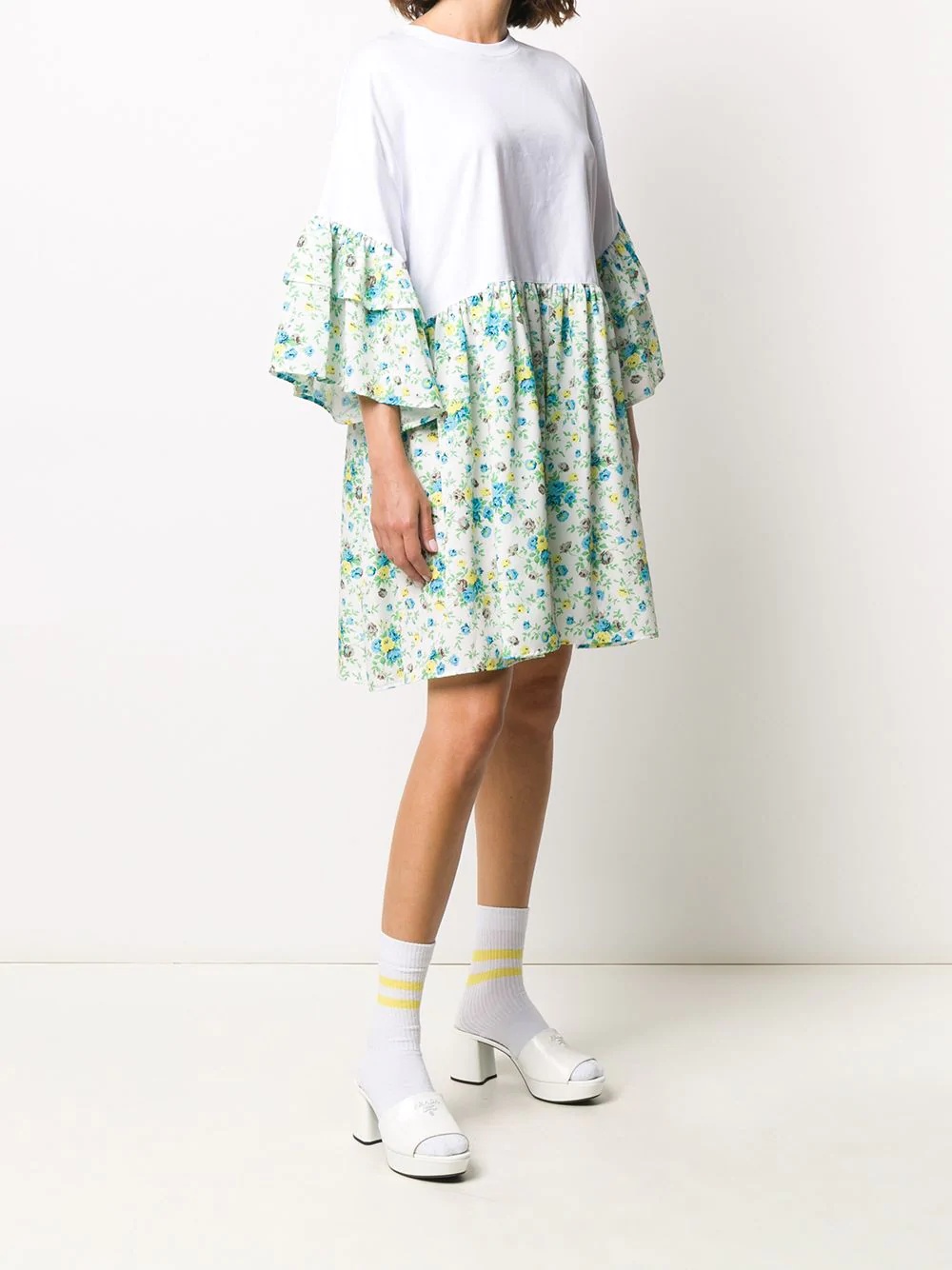 floral print T-shirt dress - 3